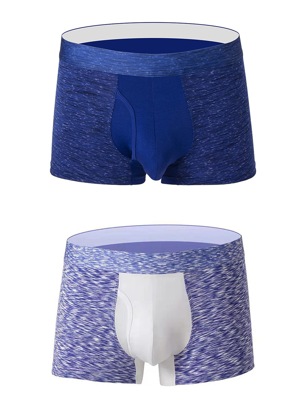 2 Pack Colorful Fabric Men's Underwear With Fly Pouch