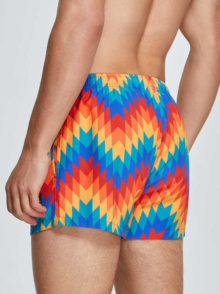 Men's Quick-drying Board Shorts With Drawstring