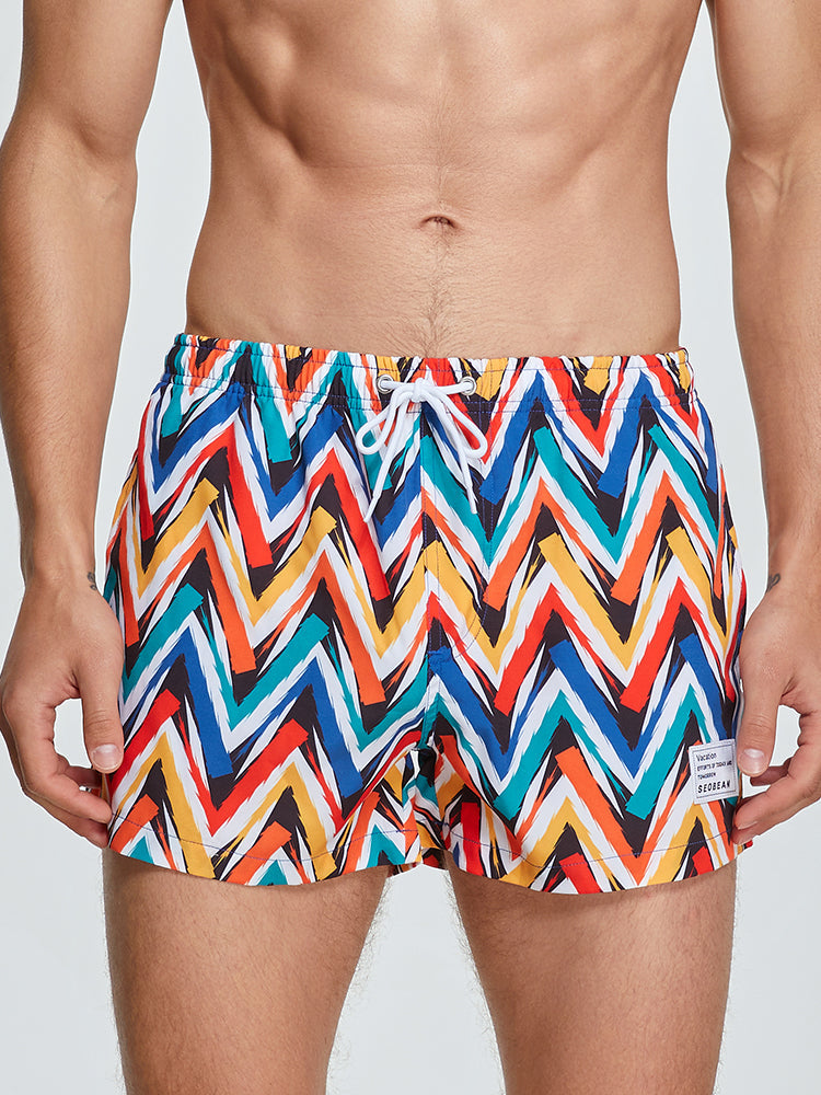 Men's Quick-drying Board Shorts With Drawstring