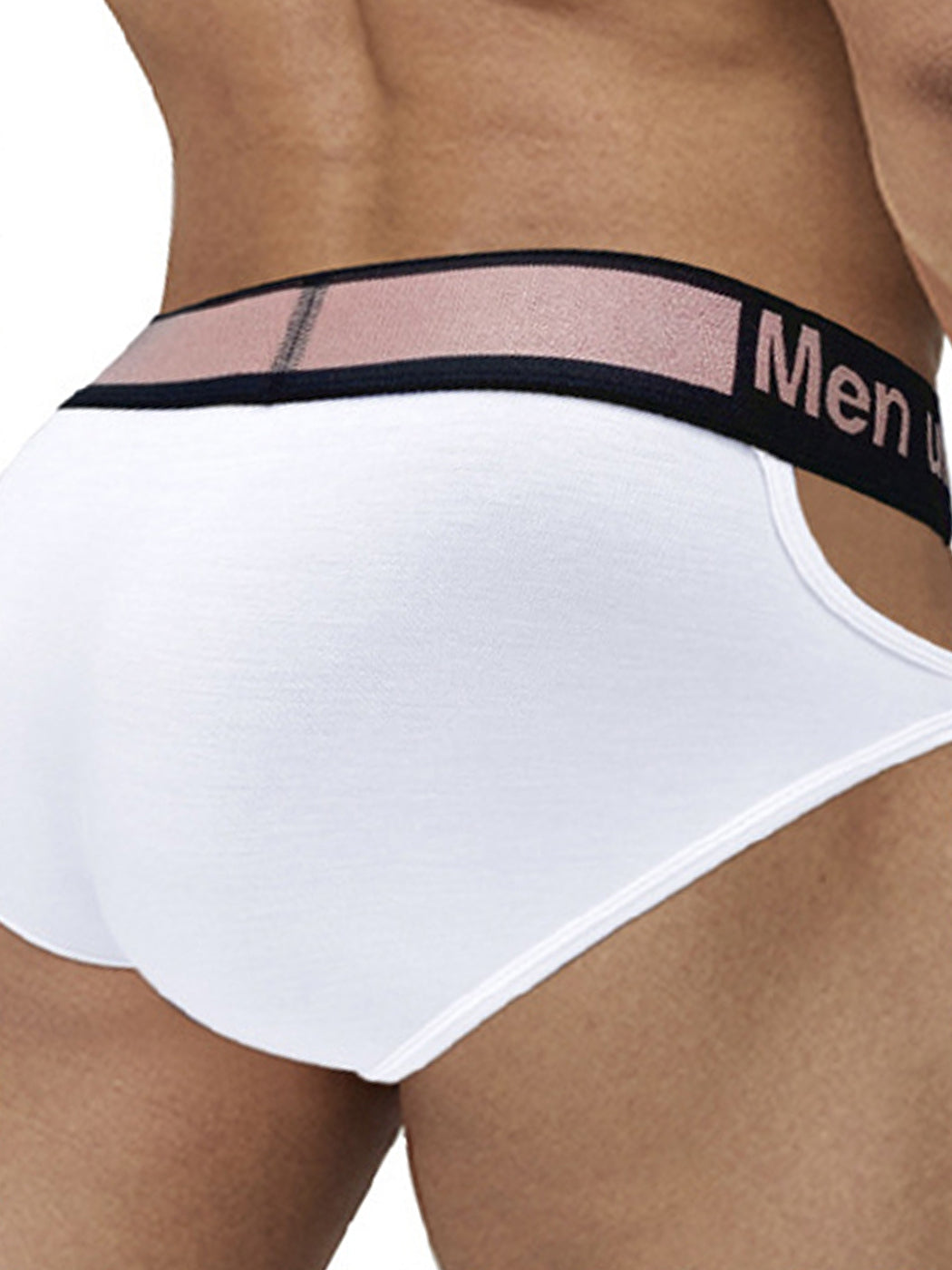Side Hollow Pink Waistband Men's Underwear