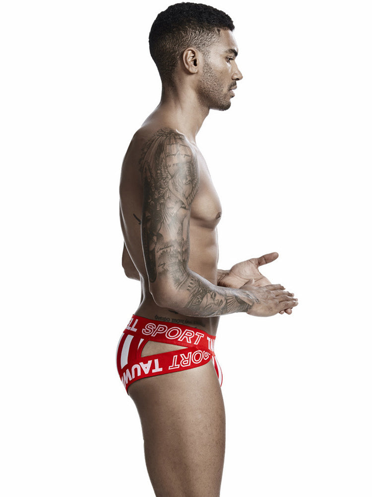 Brightly Colored Letters Men's Pouch Briefs