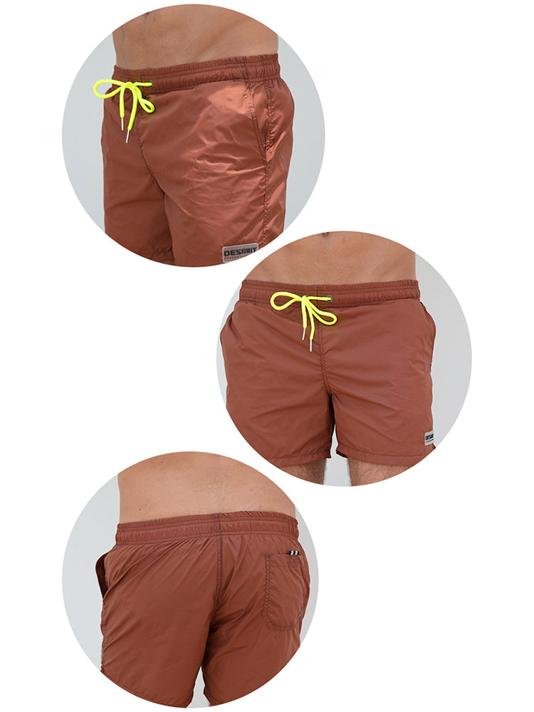 Men’s Neon Drawstring Swim Board Shorts