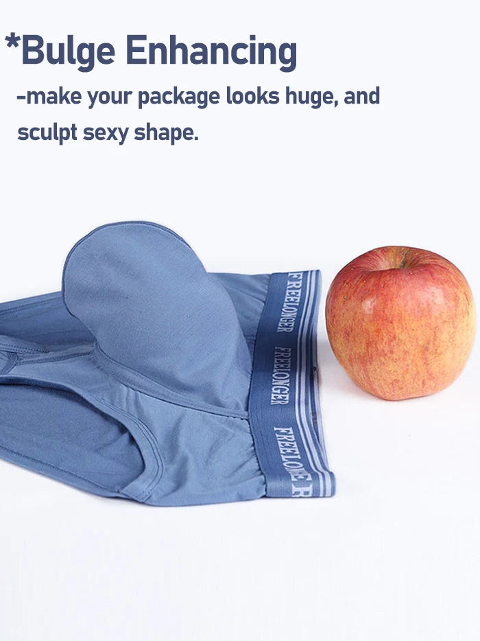 FreeLonger Men’s Soft Cotton Big Pouch Trunks