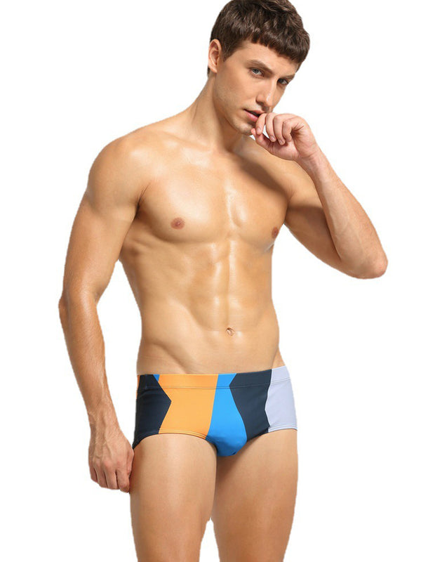 Block Patchwork Swimming Trunks