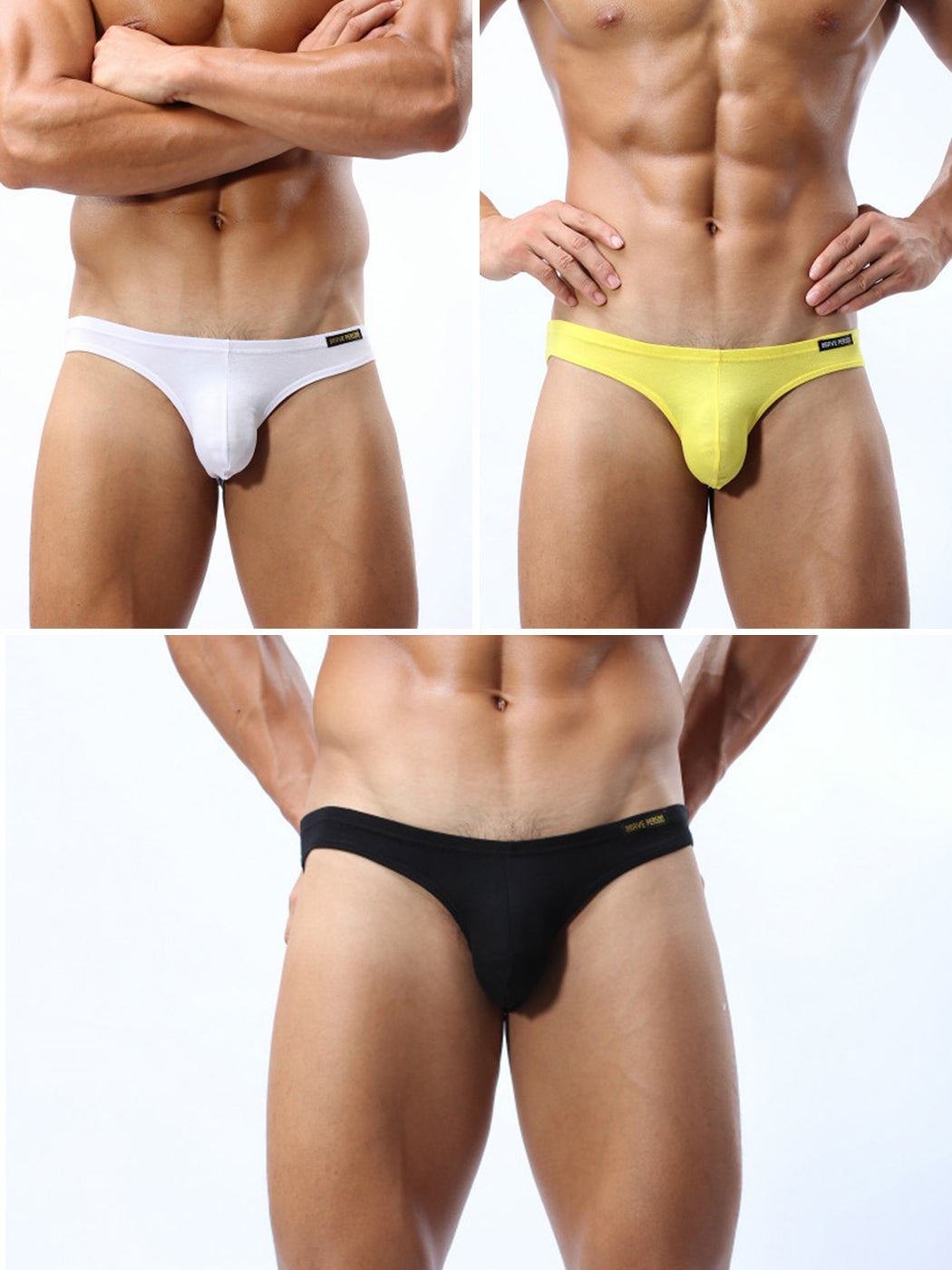 3-Pack Men's Sexy Modal Simples Bikini