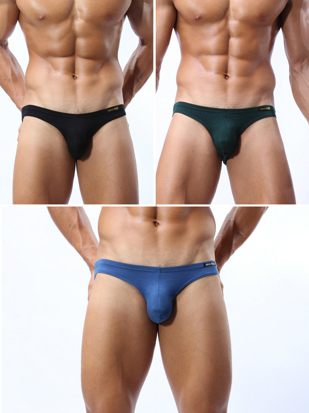 3-Pack Men's Sexy Modal Simples Bikini