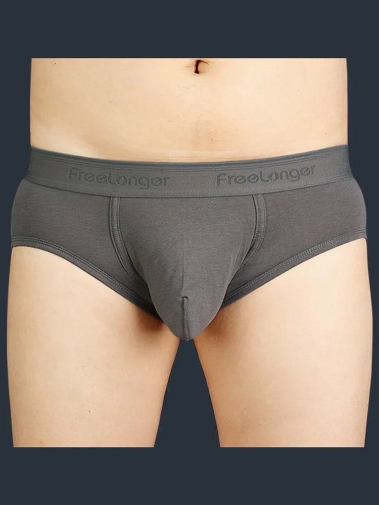 FreeLonger Men’s Microfibre Cotton Big Pouch Trunks