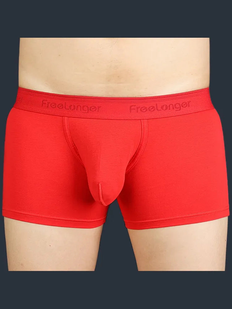 FreeLonger Men’s Microfibre Cotton Big Pouch Trunks