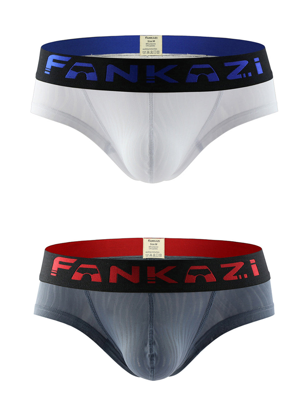 Men's Dark Stripes Comfortable U Convex Briefs