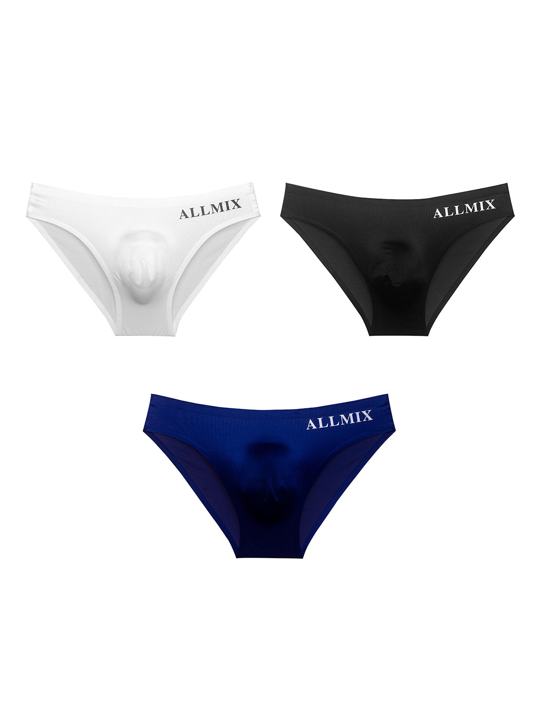 3 Pack Men's Sport Seamless Pouch Briefs