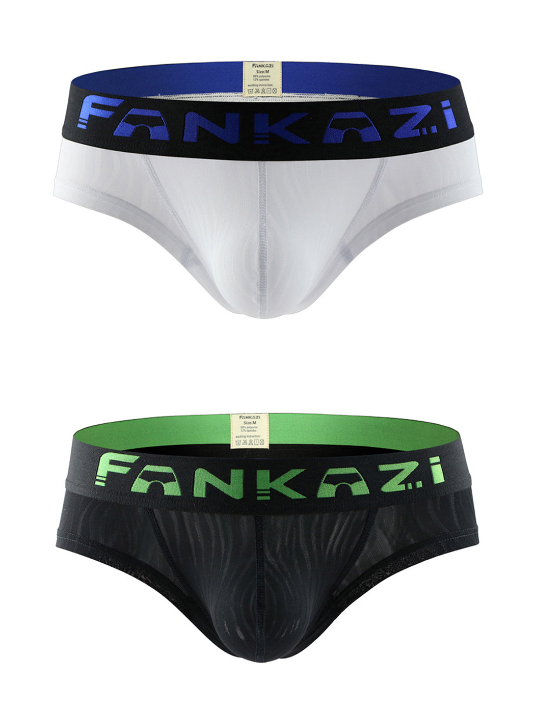 Men's Dark Stripes Comfortable U Convex Briefs