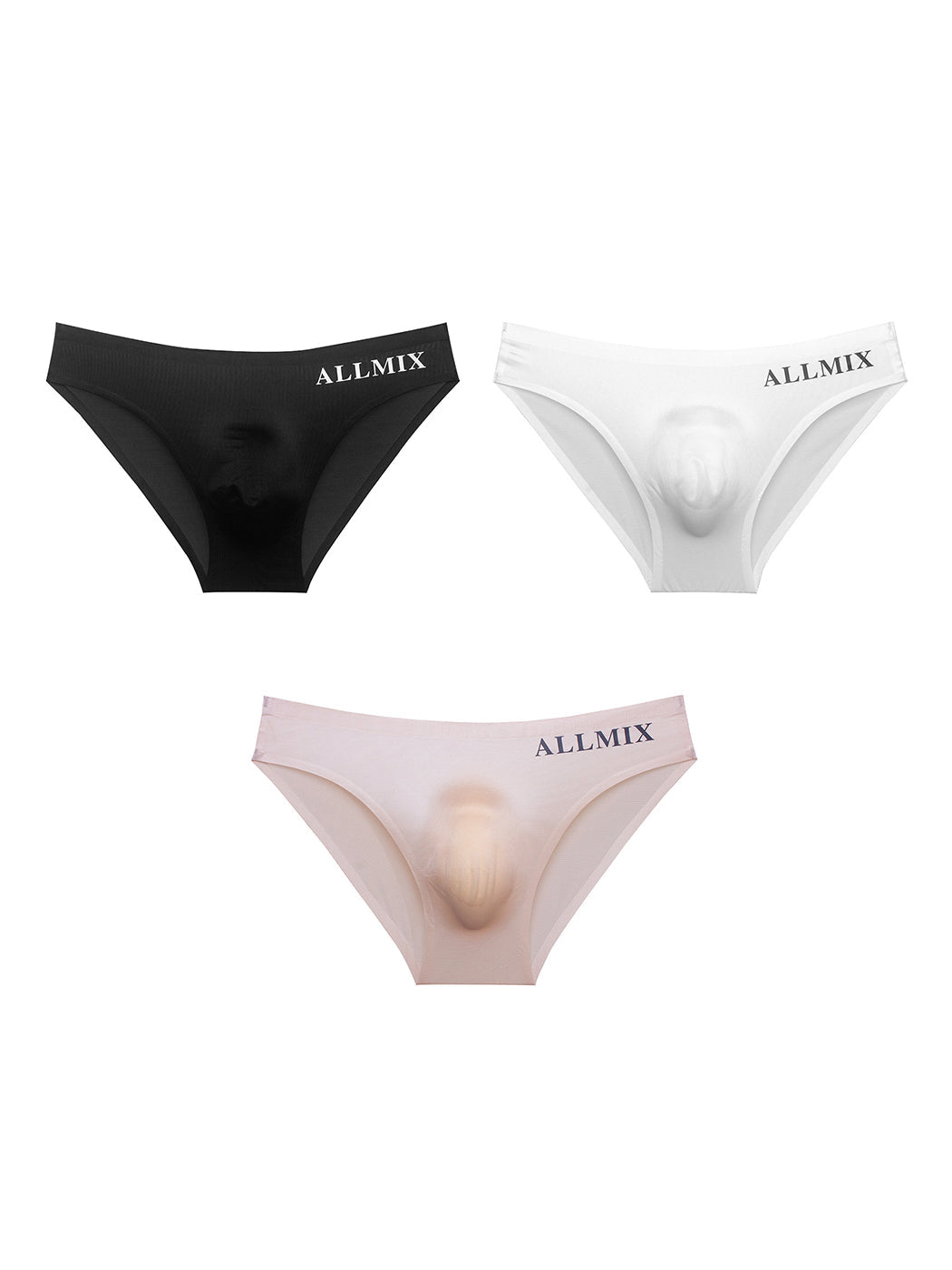 3 Pack Men's Sport Seamless Pouch Briefs