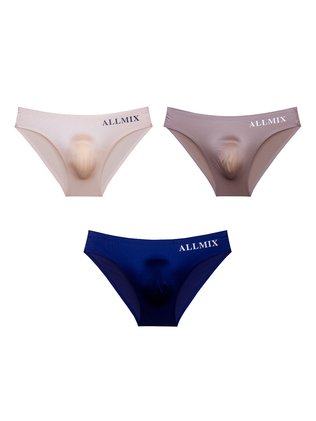 3 Pack Men's Sport Seamless Pouch Briefs
