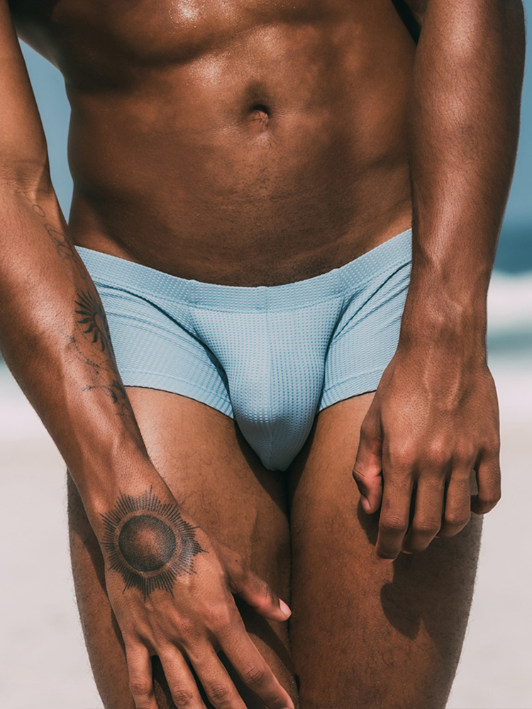 Men's Sexy Short Legs Trunks With Large Pouch