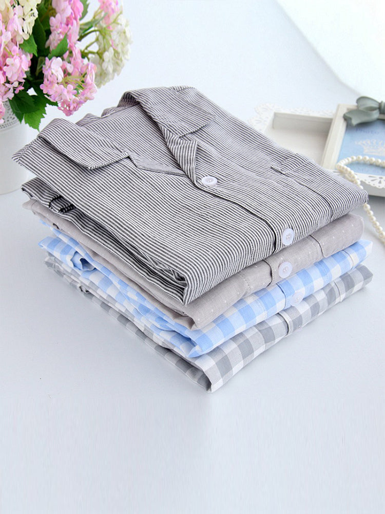 Men's 100% Cotton Woven Short Sleepwear Pajama Set