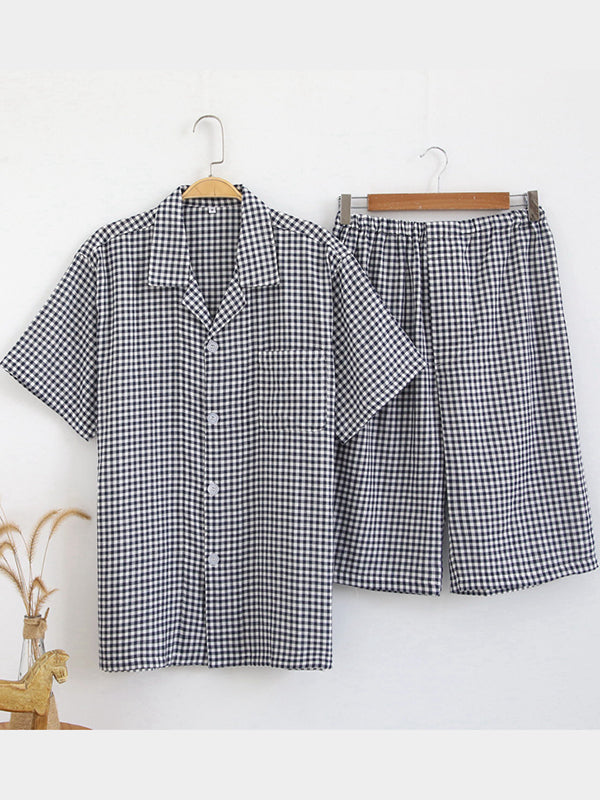 Men's 100% Cotton Woven Short Sleepwear Pajama Set