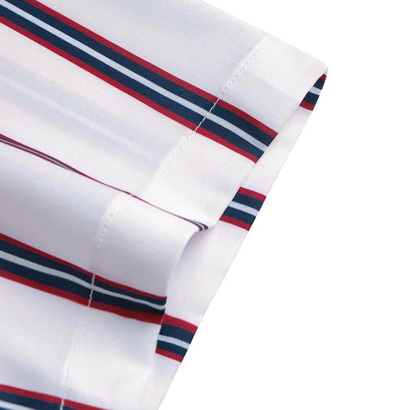 Mens Stripe Breathable Multi Color Chest Pocket Shirts