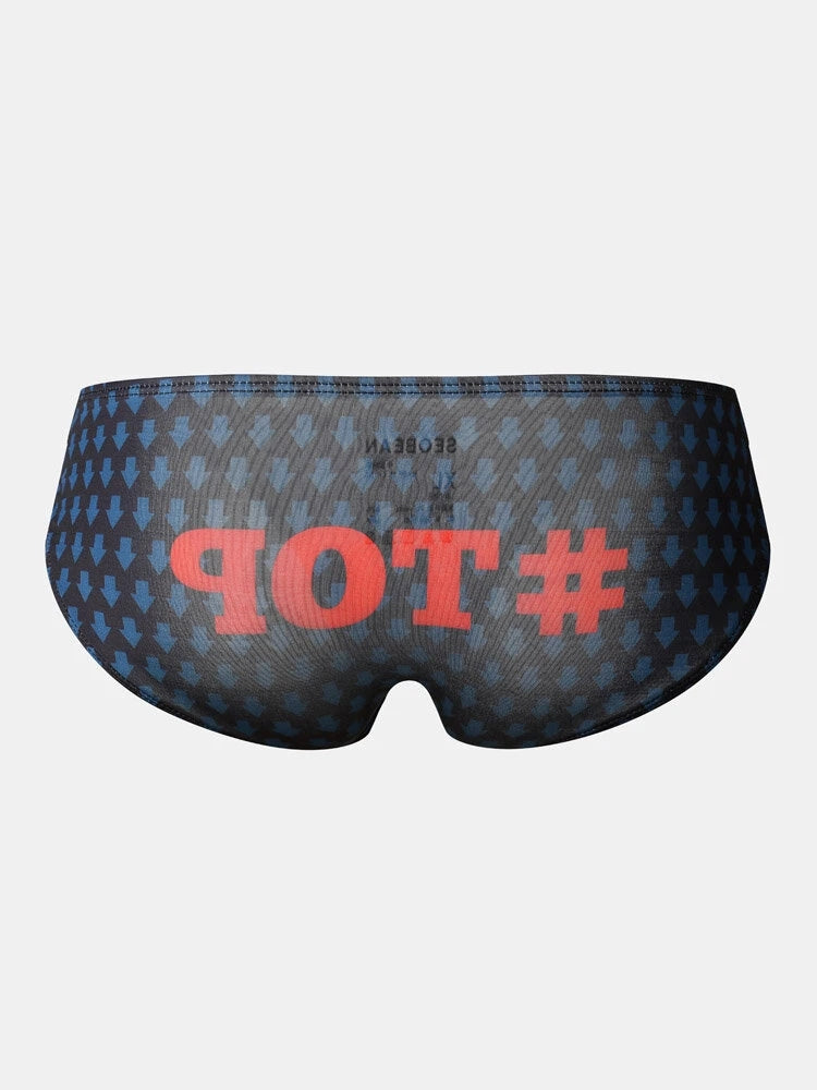 2-Pack Men's Letter Printed Sexy Underwear