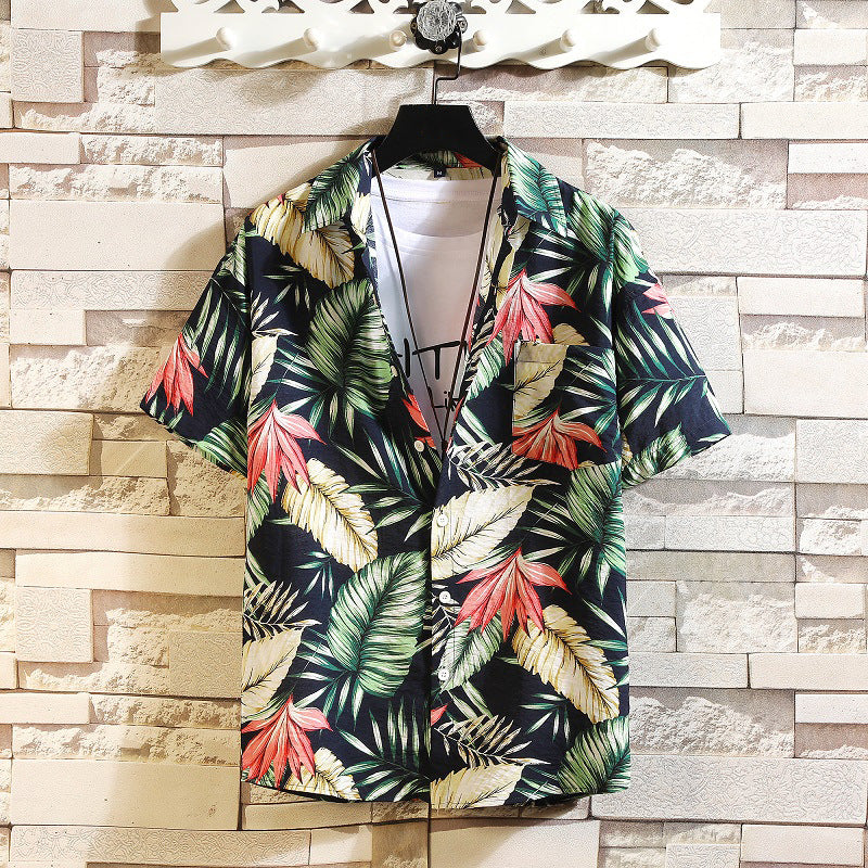 Men's Hawaii Casual Printed Summer Tropical Shirts Suits