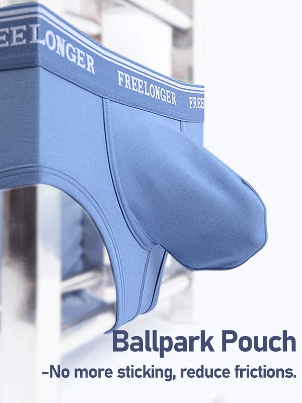 FreeLonger Men's Microfiber Covered Silky Touch Briefs