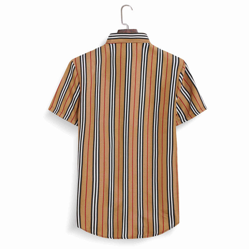 Mens Classic Striped Short Sleeve Shirts