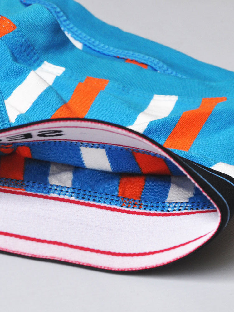 2 Pack Colorful Striped U Convex Pouch Underwear