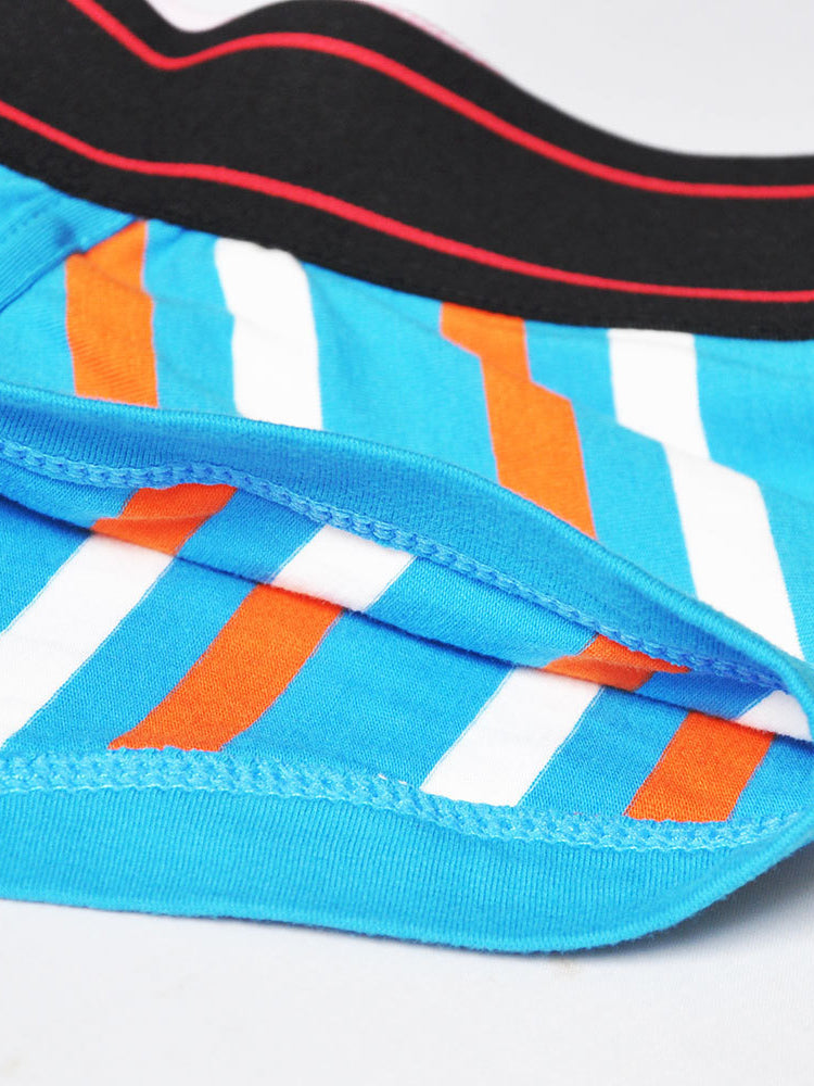 2 Pack Colorful Striped U Convex Pouch Underwear
