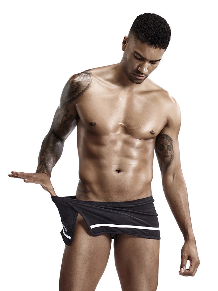 Leisure Side Slit Shorts With Inner Support Pouch