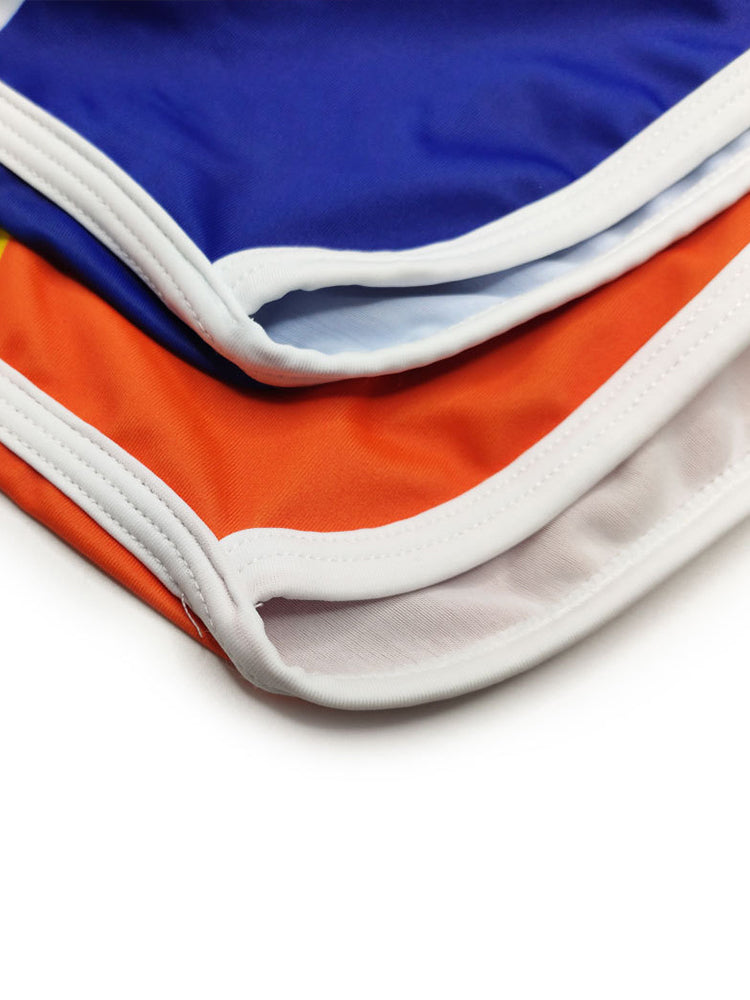 Men's Rainbow Striped Swimming Trunks