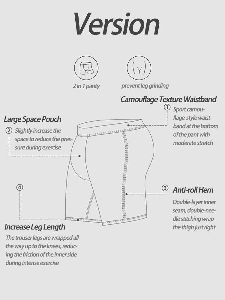 2 Pack Men’s U Convex Large Support Pouch Boxers Briefs