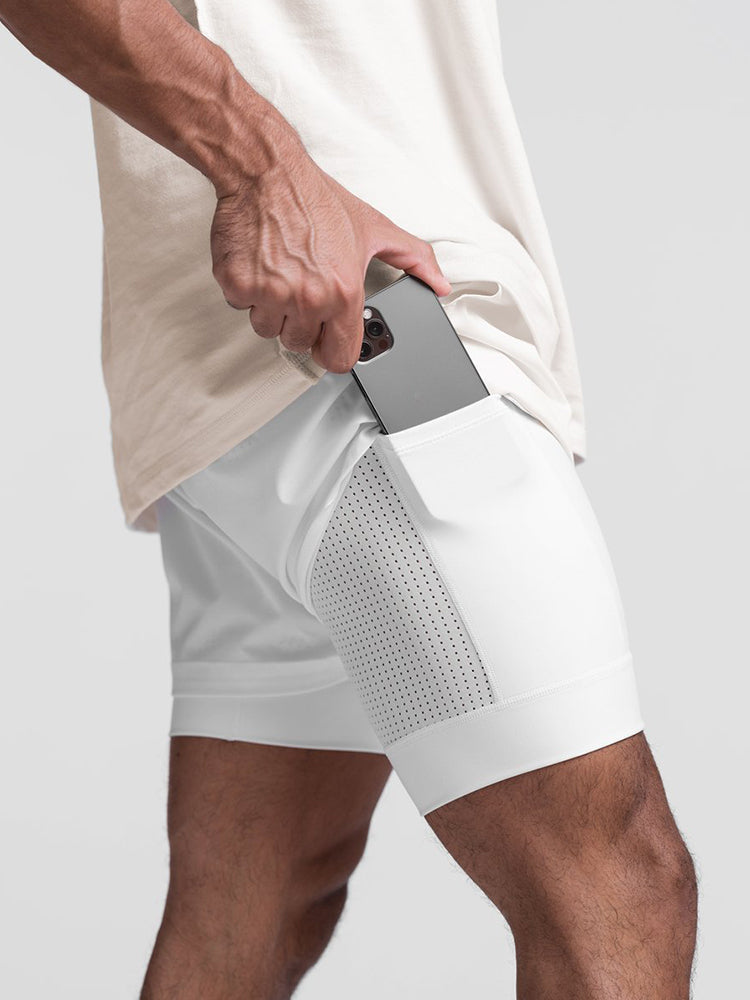 Men's Quick Dry Athletic Shorts With Phone Pockets