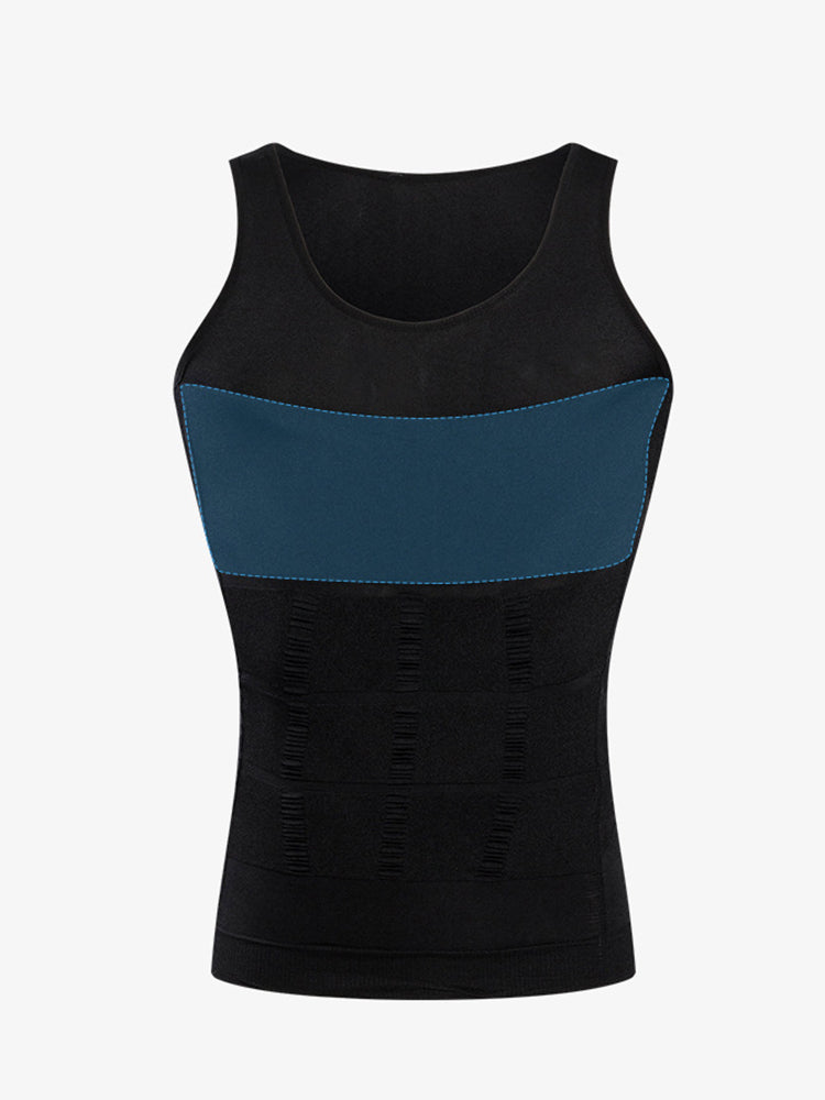 Mens Waist Body Shaper Vest T-Shirt Tank Tops