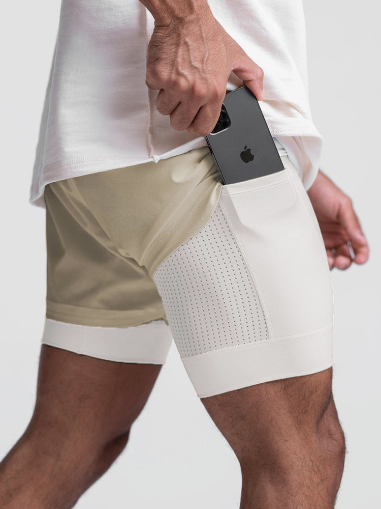 Men's Quick Dry Athletic Shorts With Phone Pockets