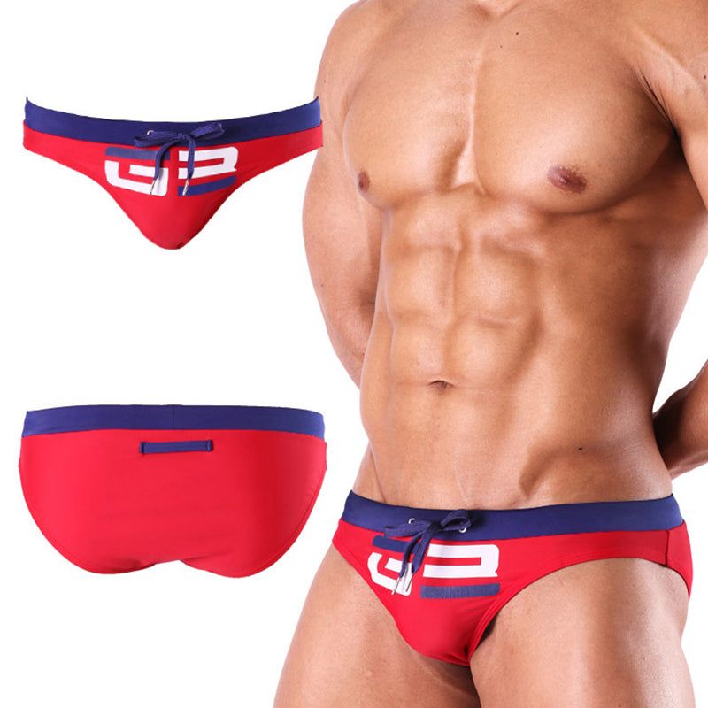 Men’s Comfy Bikinis Letter Printed Swimsuit
