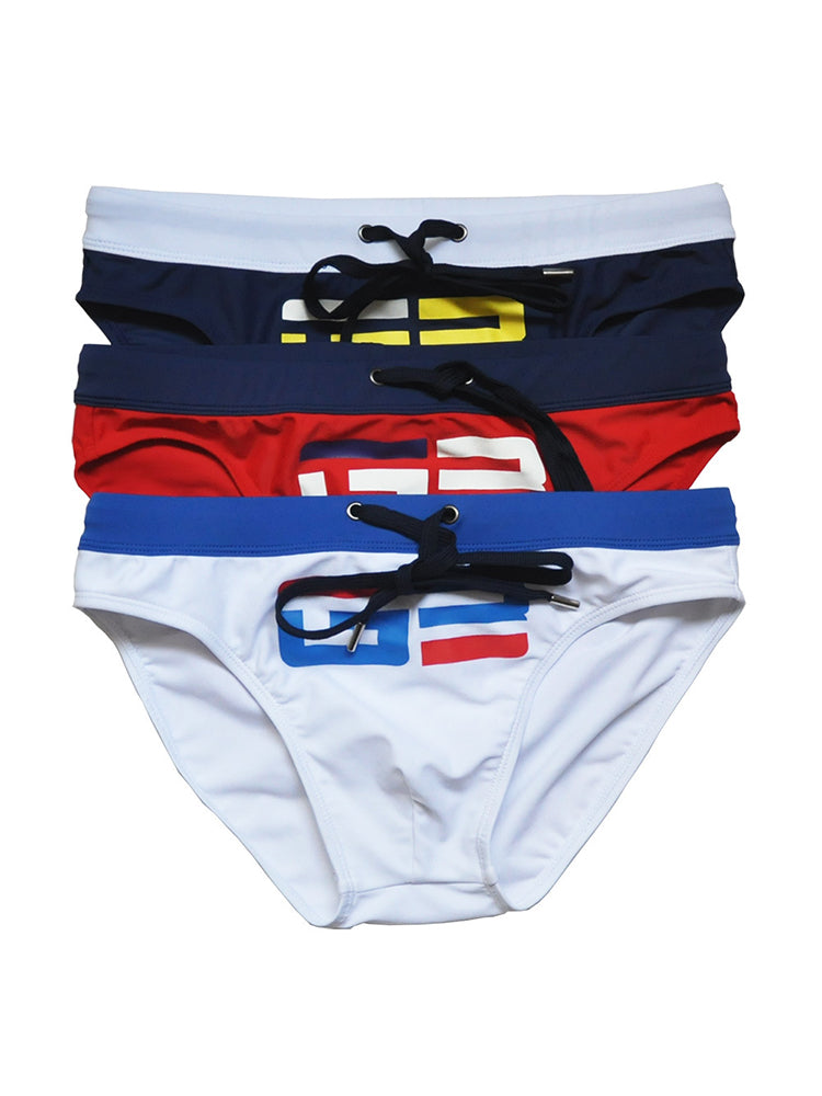 Men’s Comfy Bikinis Letter Printed Swimsuit