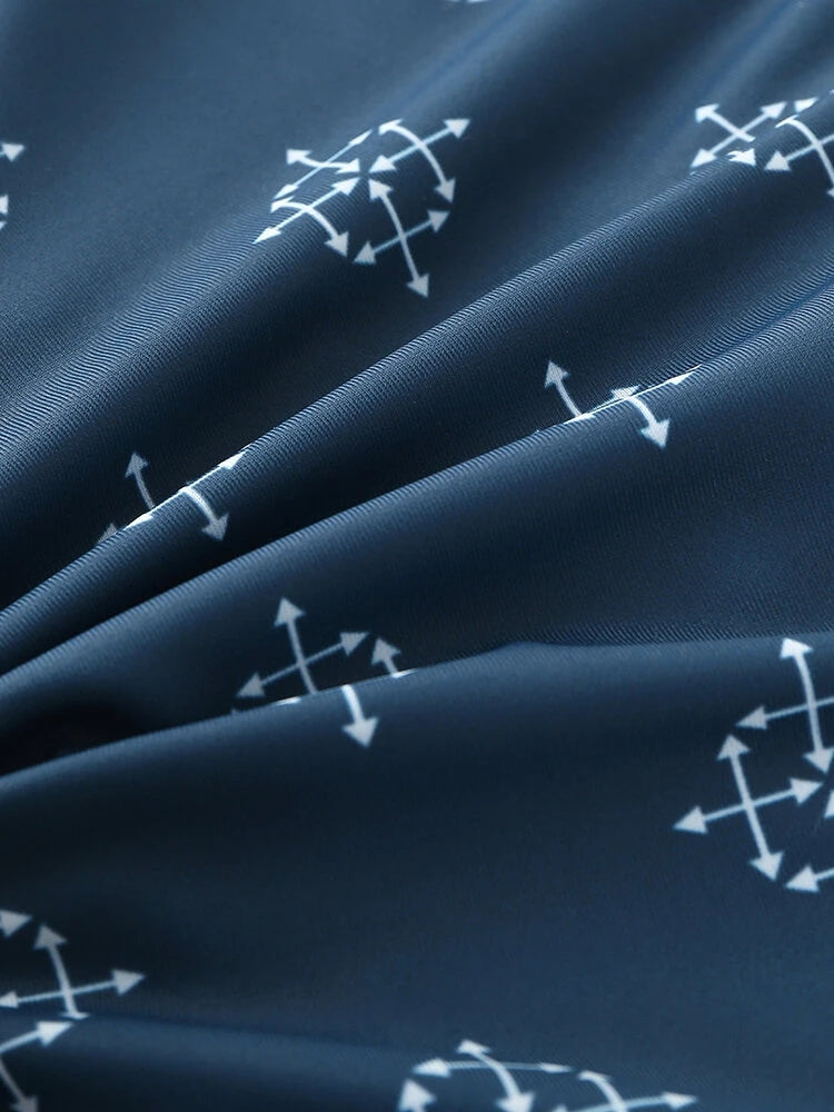 Men Geometry Drawstring Bikini Swim Briefs