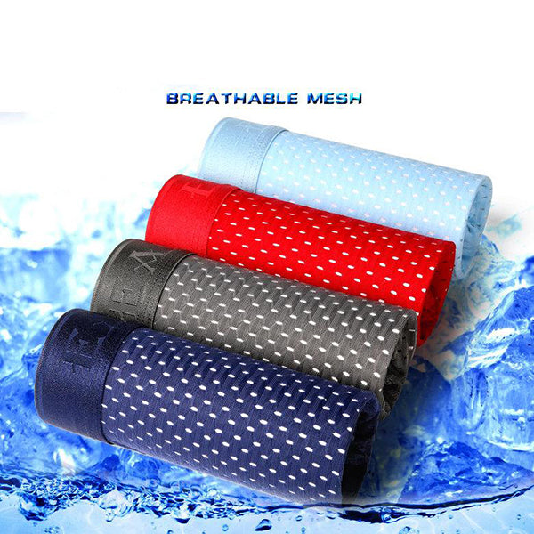 3Pcs Men's Mesh Thin Ice Silk Underwear