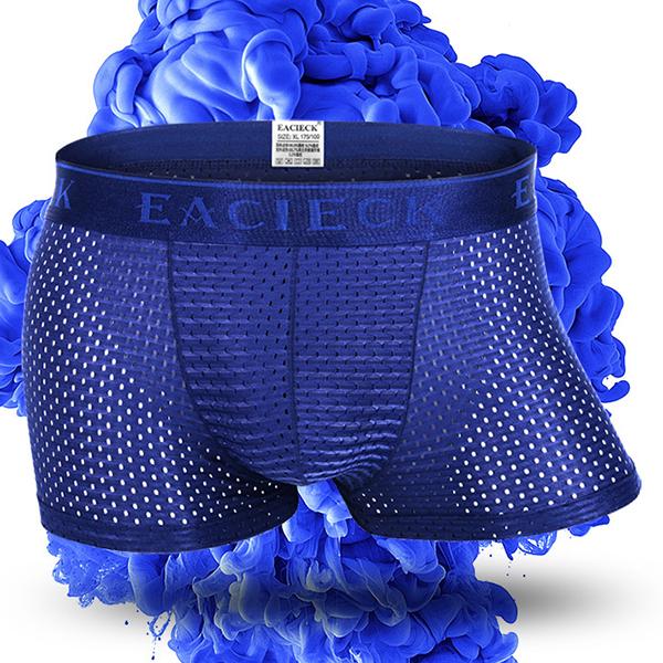 Men's 3PCS Mesh Thin Ice Silk Underwear