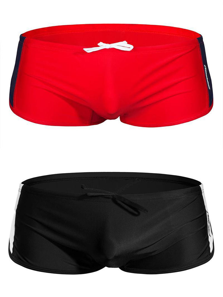 Men's Quick Dry Drawstring Breathable Swim Trunks