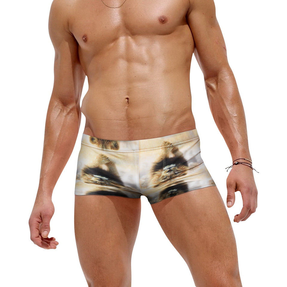 Mens Printed Quick Drying Surf  Stretch Swim Trunks