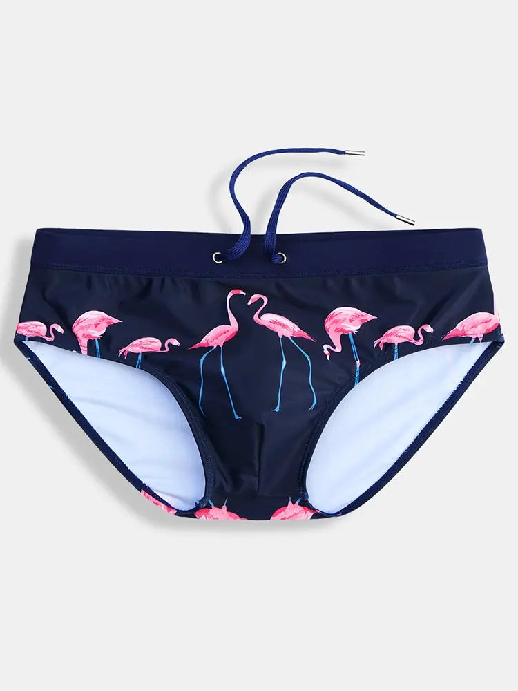 Men's Printed Low Rise Swim Briefs