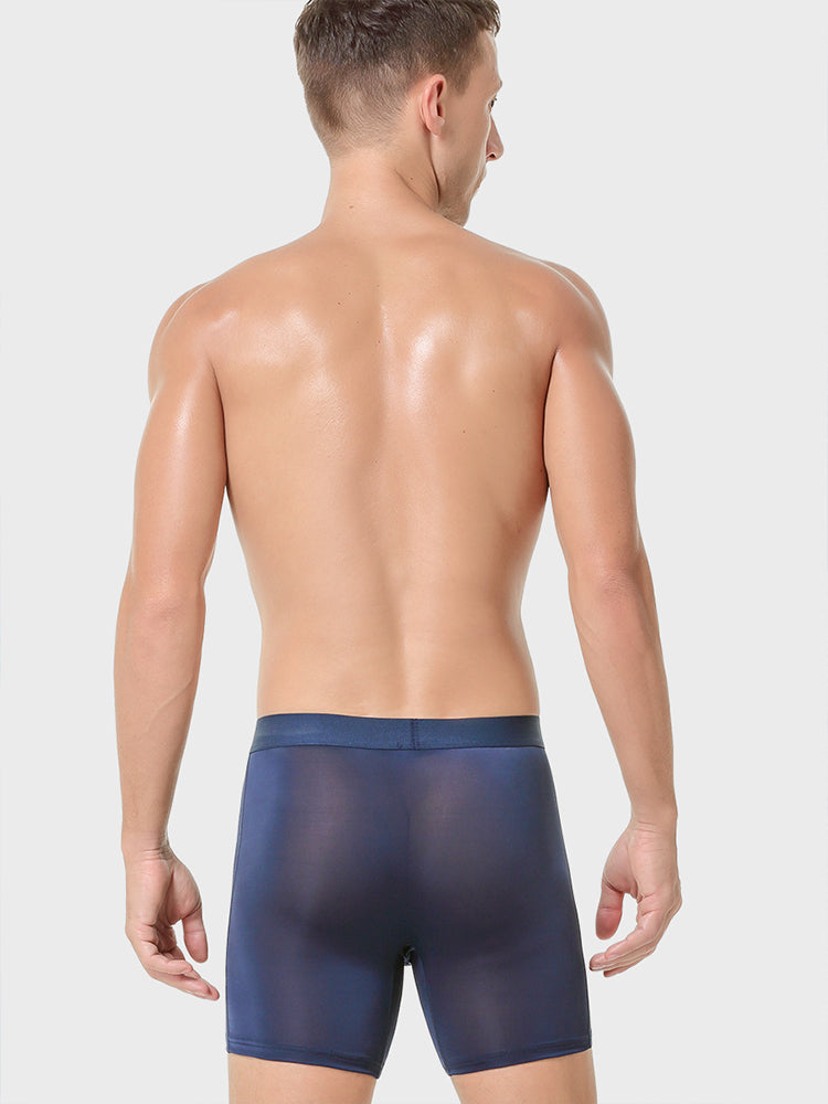 3 Pcs Ice Silk Breathable Sports Boxers Briefs