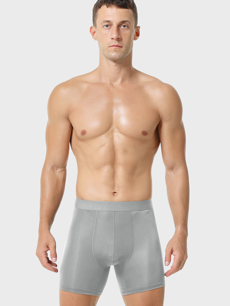 3 Pcs Ice Silk Breathable Sports Boxers Briefs