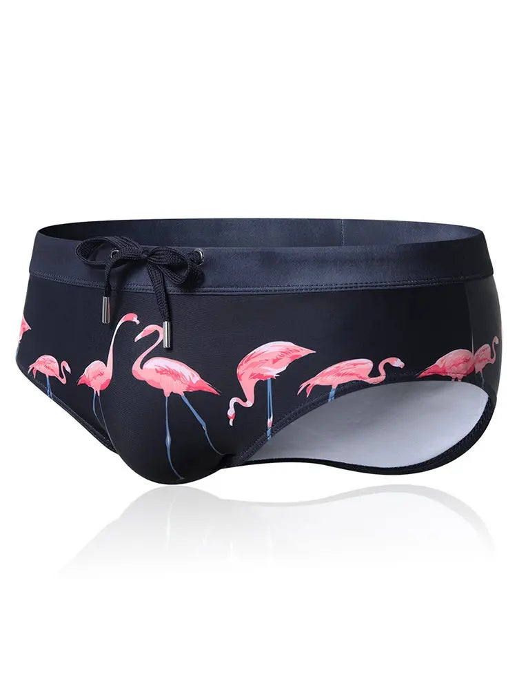 Men's Printed Low Rise Swim Briefs