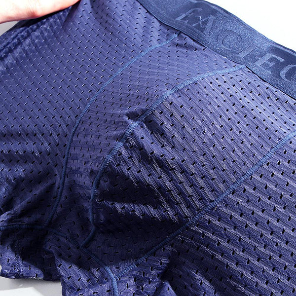 3Pcs Men's Mesh Thin Ice Silk Underwear