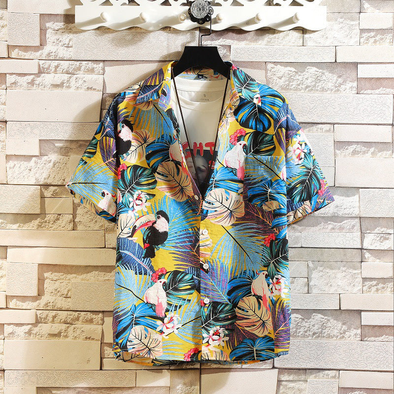 Men's Hawaii Casual Printed Summer Tropical Shirts Suits
