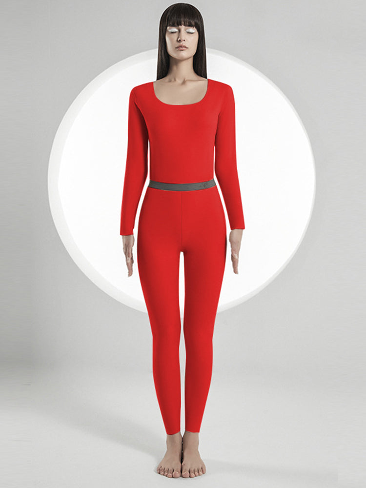 Couples Seamless Antibacterial Brushed Warm Pajamas