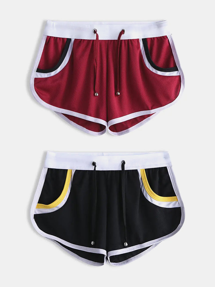 2 Pack Drawstring Leisure Men's Loose Boxer Shorts
