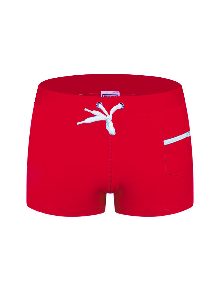 Men's Solid Color Breathable Stretch Swim Trunks