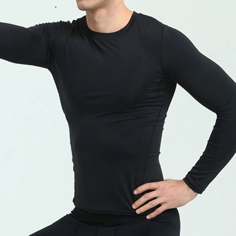 Mens Super Elastic Sport Gym Quick-drying Tops
